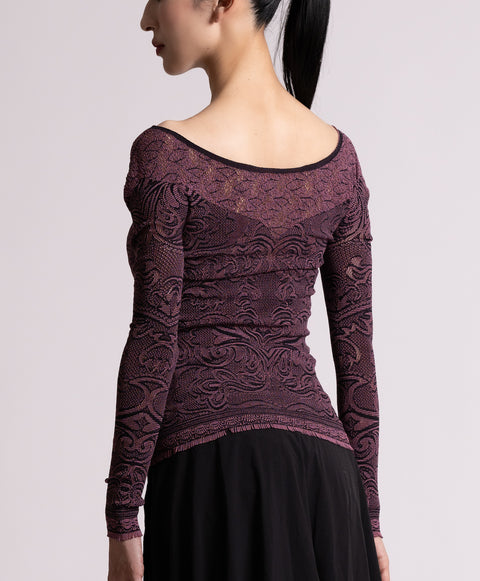 Seam free knit (pink/black)