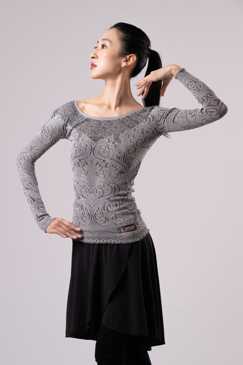 Seam free knit (gray/black)